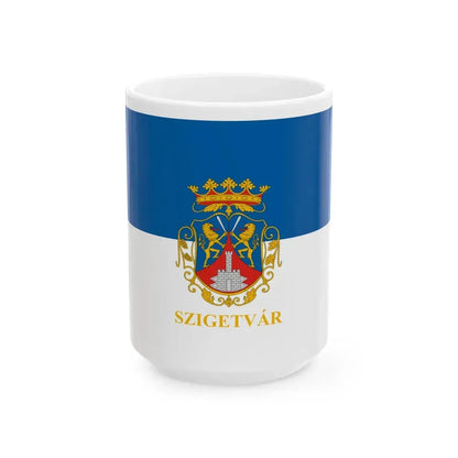 Flag of Szigetvar (Hungary) White Coffee Mug 15oz - Go Mug Yourself