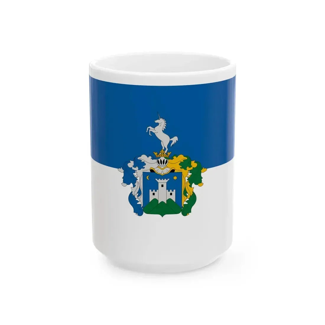 Flag of Szigliget (Hungary) White Coffee Mug 15oz - Go Mug Yourself