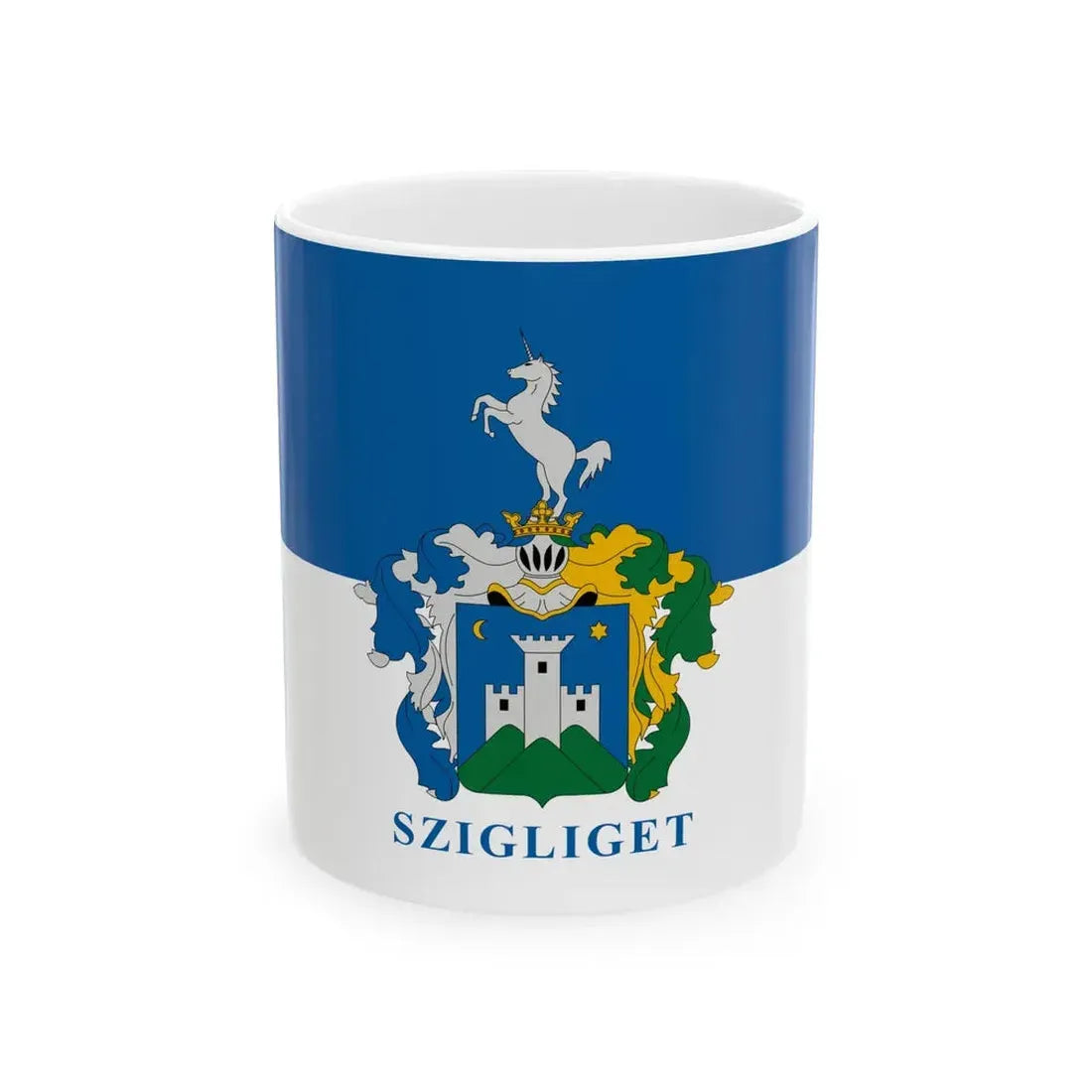 Flag of Szigliget variant (Hungary) White Coffee Mug 11oz - Go Mug Yourself