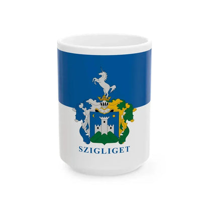 Flag of Szigliget variant (Hungary) White Coffee Mug 15oz - Go Mug Yourself