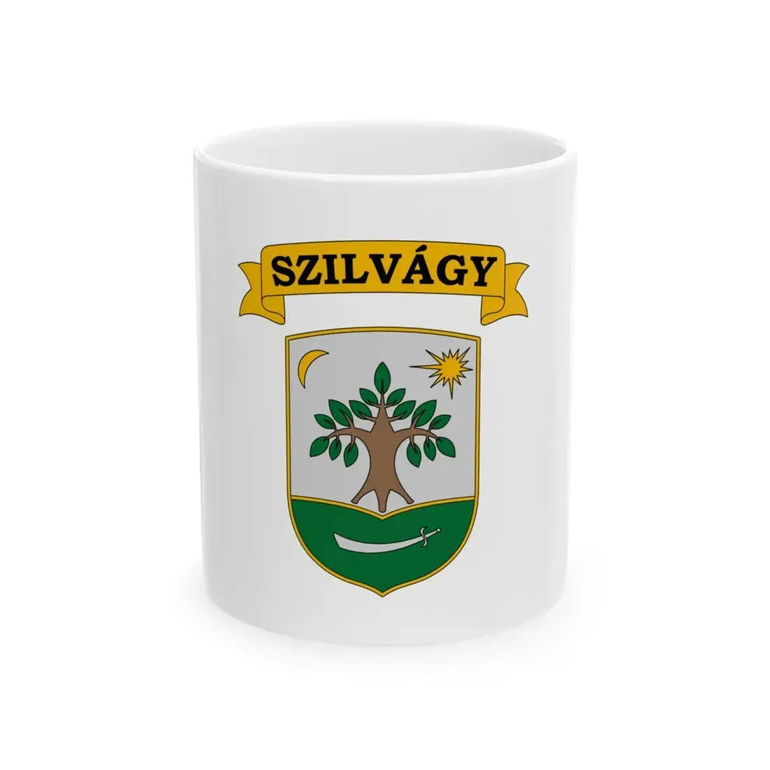 Flag of Szilvagy (Hungary) White Coffee Mug 11oz - Go Mug Yourself