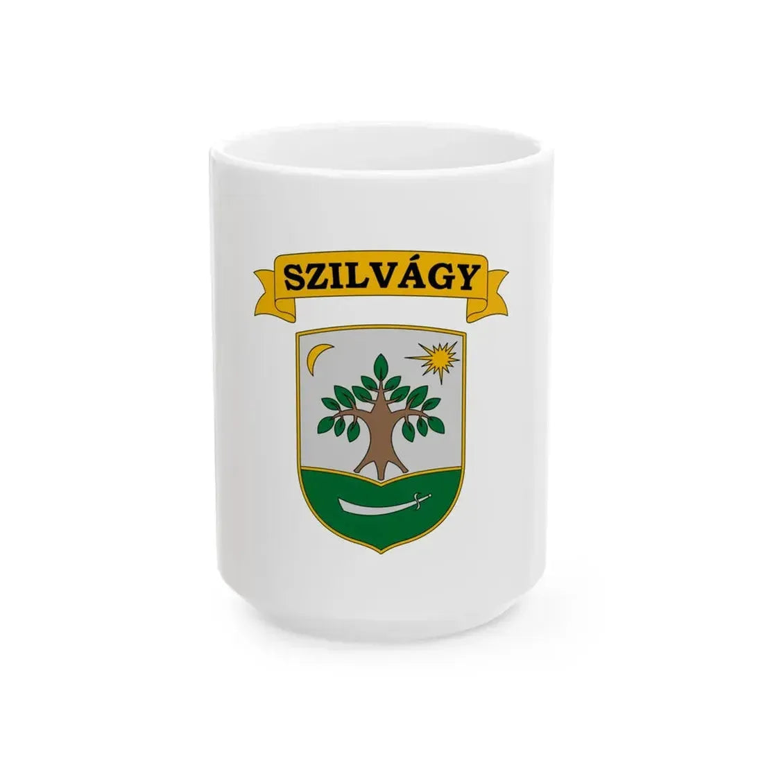 Flag of Szilvagy (Hungary) White Coffee Mug 15oz - Go Mug Yourself