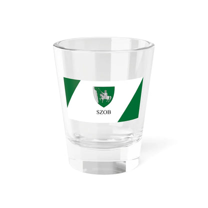 Flag of Szob (Hungary) Shot Glass 1.5oz 1.5oz - Go Mug Yourself