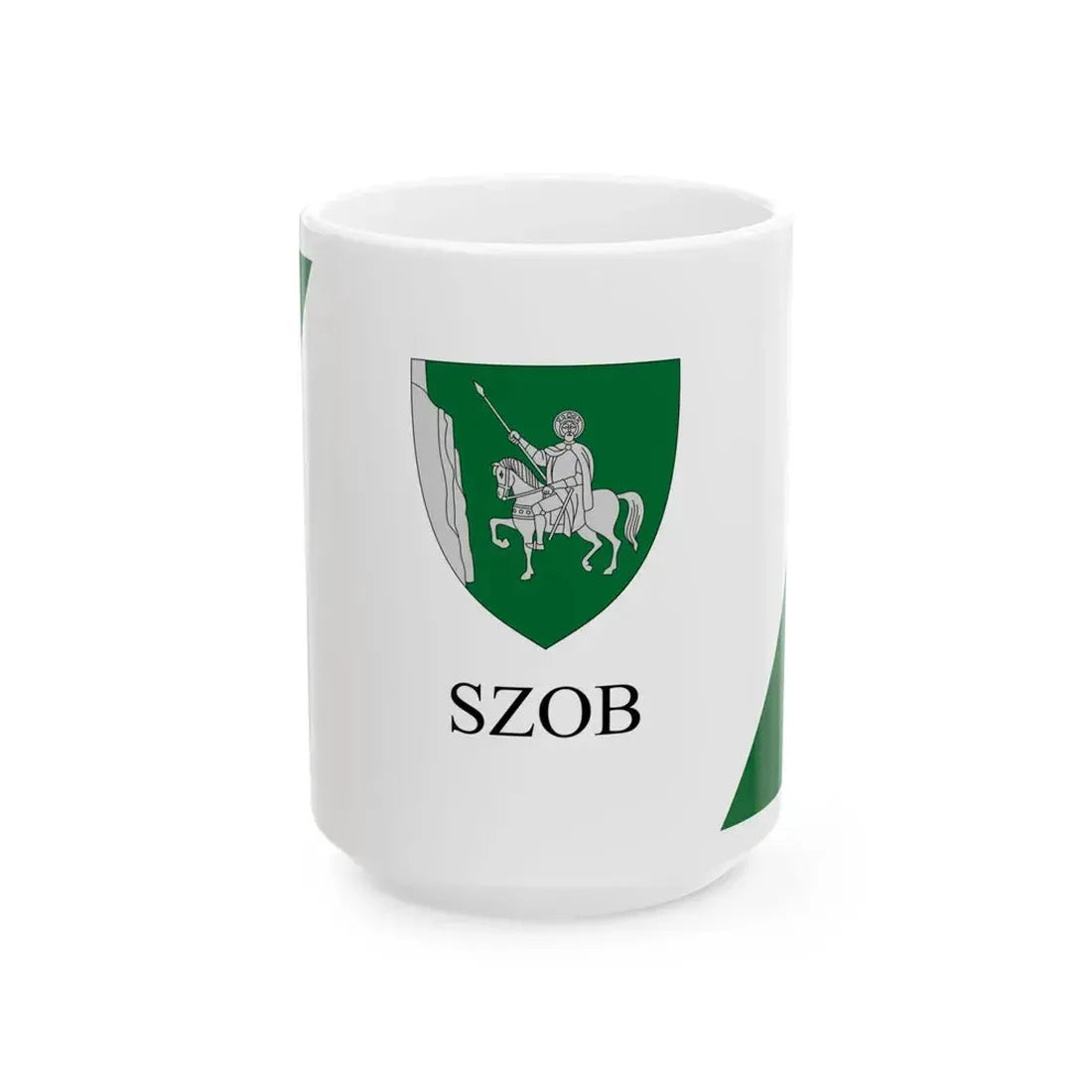 Flag of Szob (Hungary) White Coffee Mug 15oz - Go Mug Yourself