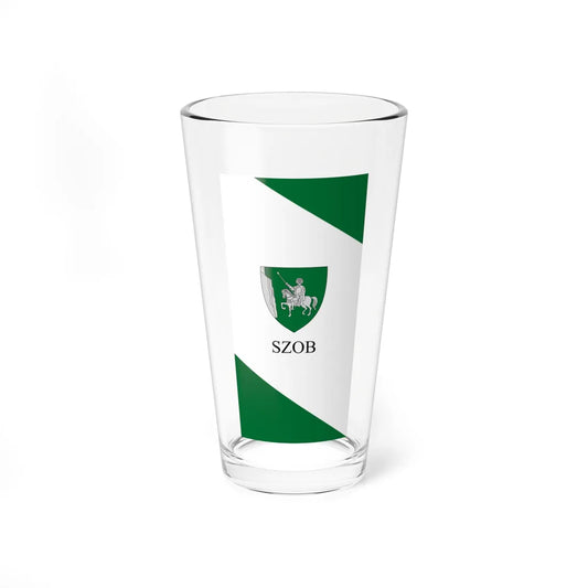 Flag of Szob vertical (Hungary) Pint Glass 16oz 16oz - Go Mug Yourself