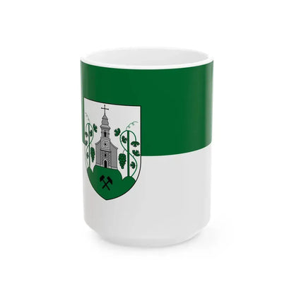 Flag of Szoc (Hungary) White Coffee Mug 15oz - Go Mug Yourself
