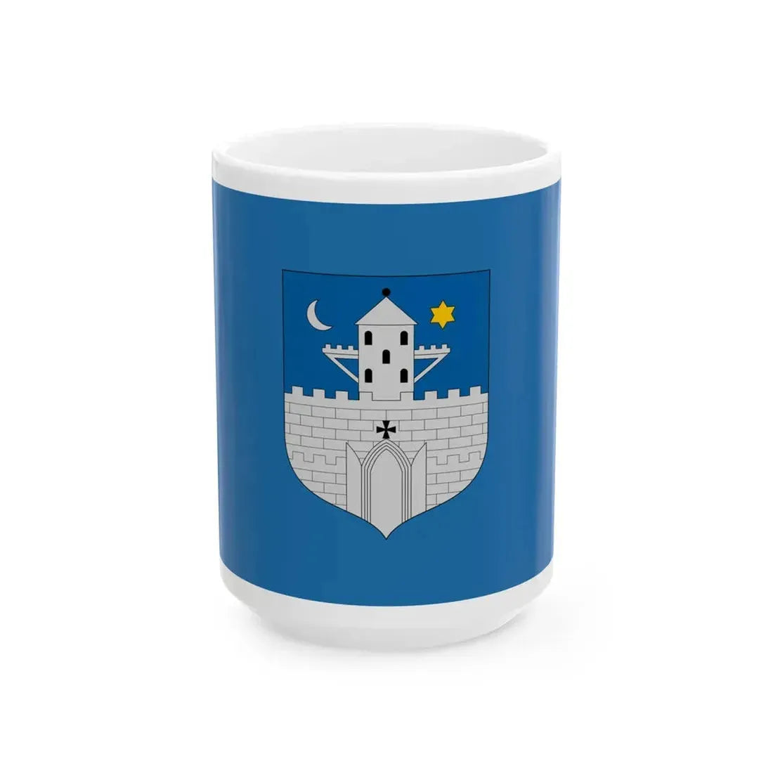Flag of Szombathely (Hungary) White Coffee Mug 15oz - Go Mug Yourself