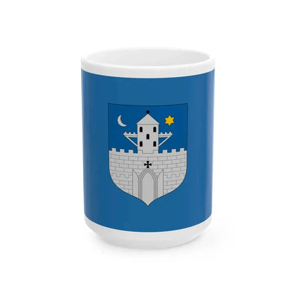 Flag of Szombathely (Hungary) White Coffee Mug 15oz - Go Mug Yourself