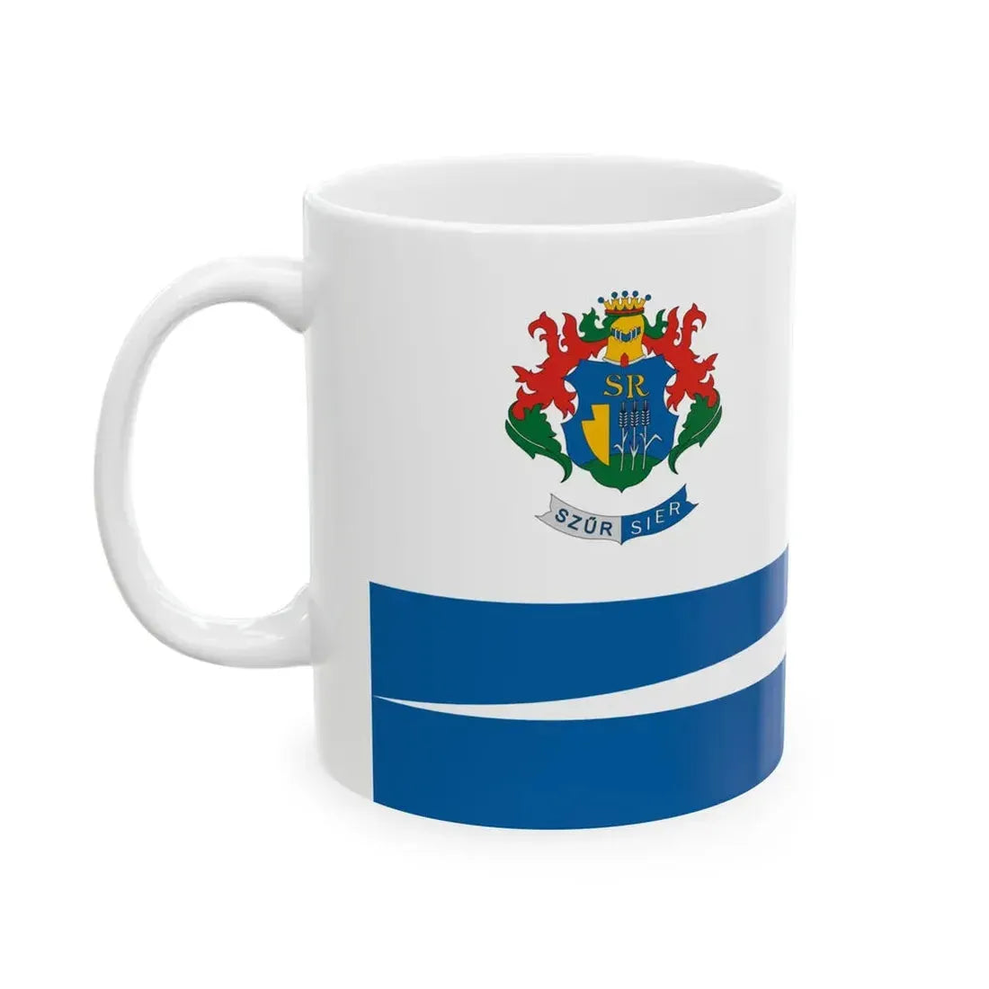 Flag of Szur (Hungary) White Coffee Mug - Go Mug Yourself