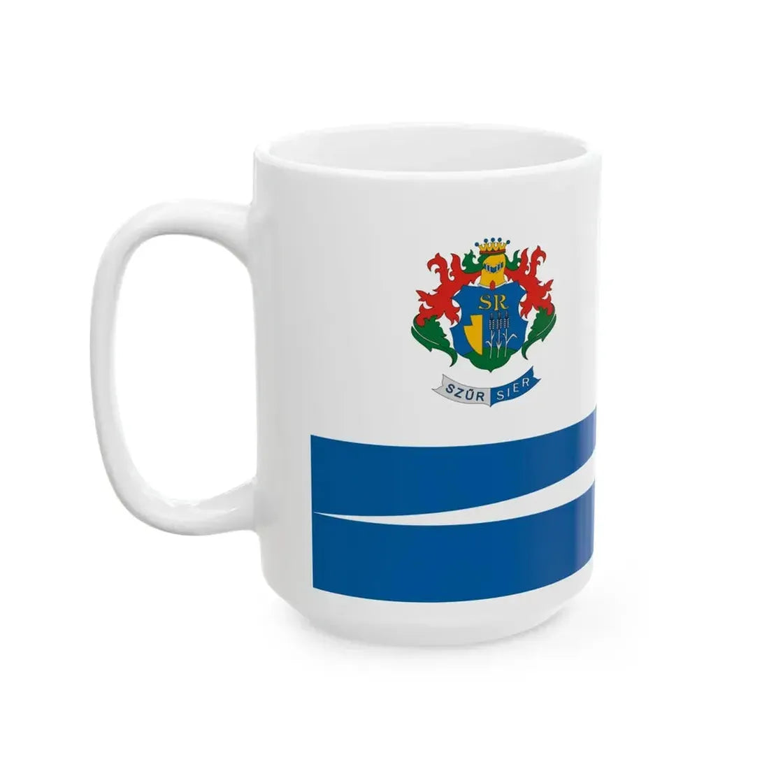 Flag of Szur (Hungary) White Coffee Mug - Go Mug Yourself