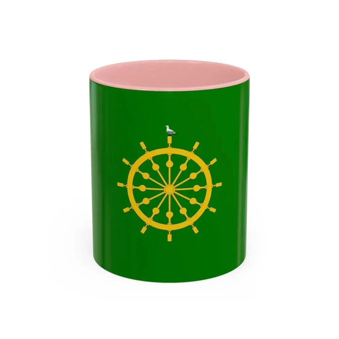 Flag of Ta' Xbiex Malta - Accent Coffee Mug 11oz Pink - Go Mug Yourself