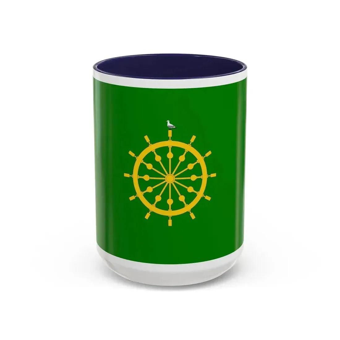 Flag of Ta' Xbiex Malta - Accent Coffee Mug 15oz Navy - Go Mug Yourself