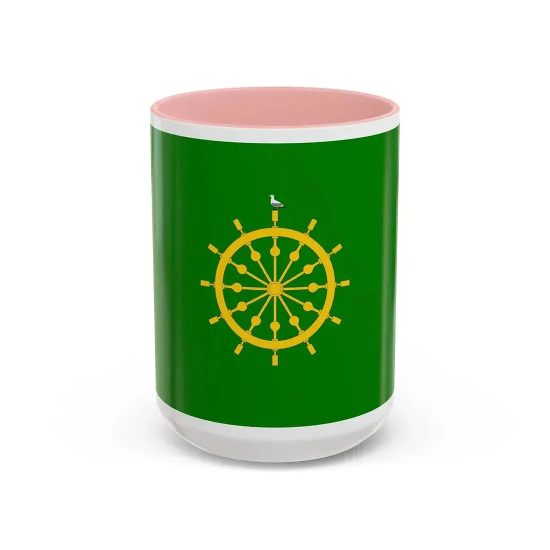 Flag of Ta' Xbiex Malta - Accent Coffee Mug 15oz Pink - Go Mug Yourself