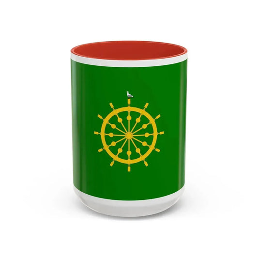 Flag of Ta' Xbiex Malta - Accent Coffee Mug 15oz Red - Go Mug Yourself
