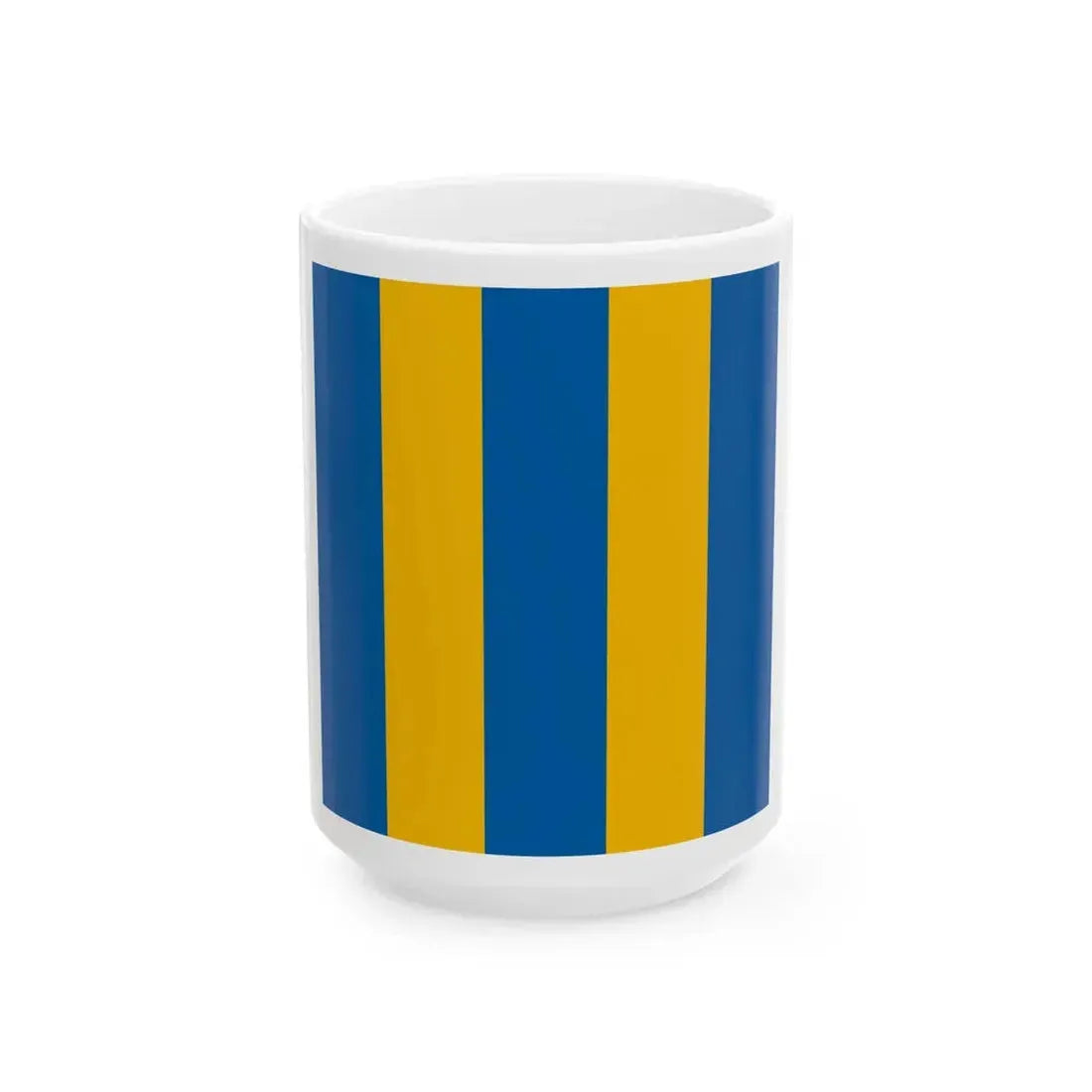 Flag of Tabajd 1-1 aspect ratio (Hungary) White Coffee Mug 15oz - Go Mug Yourself