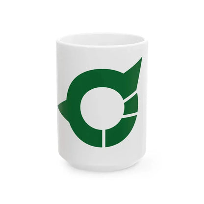 Flag of Tabuse Yamaguchi (Japan) White Coffee Mug 15oz - Go Mug Yourself