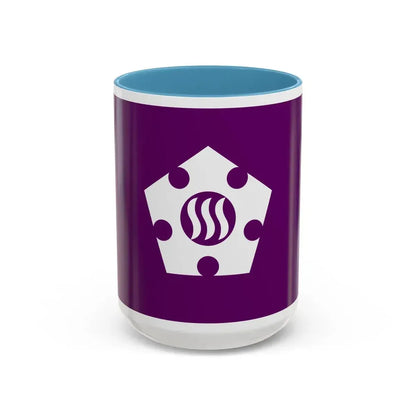 Flag of Tachikawa Tokyo Japan - Accent Coffee Mug 15oz Light Blue - Go Mug Yourself