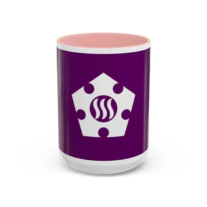 Flag of Tachikawa Tokyo Japan - Accent Coffee Mug 15oz Pink - Go Mug Yourself