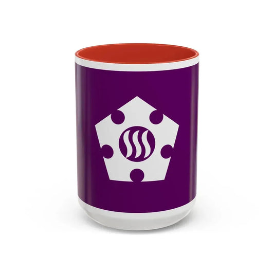 Flag of Tachikawa Tokyo Japan - Accent Coffee Mug 15oz Red - Go Mug Yourself