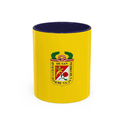 Flag of Tacna capital of the Tacna Region Peru - Accent Coffee Mug 11oz Navy - Go Mug Yourself
