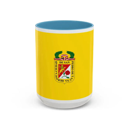 Flag of Tacna capital of the Tacna Region Peru - Accent Coffee Mug 15oz Light Blue - Go Mug Yourself