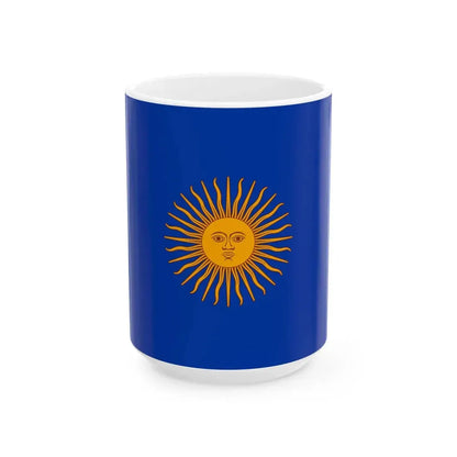 Flag of Tacna Regiment 1820 proposal (Peru) White Coffee Mug 15oz - Go Mug Yourself
