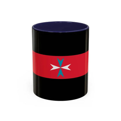 Flag of Tacuara Nationalist Movement - Accent Coffee Mug 11oz Navy - Go Mug Yourself