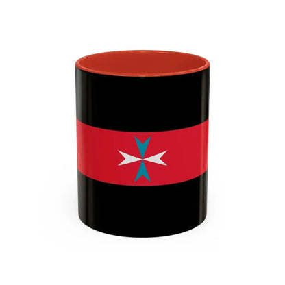 Flag of Tacuara Nationalist Movement - Accent Coffee Mug 11oz Red - Go Mug Yourself