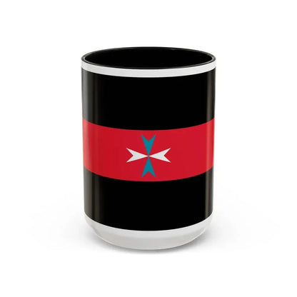 Flag of Tacuara Nationalist Movement - Accent Coffee Mug 15oz Black - Go Mug Yourself