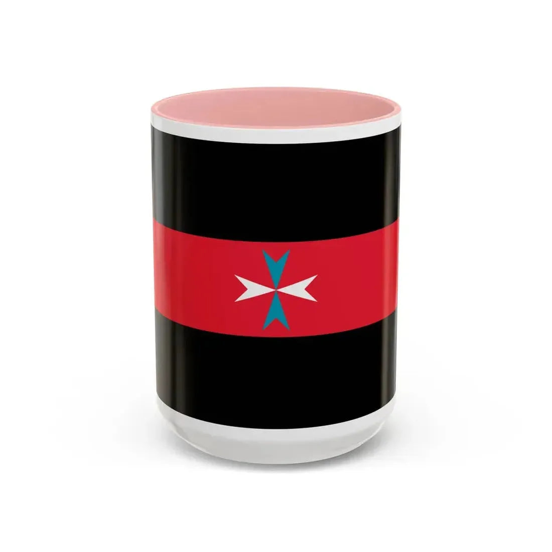 Flag of Tacuara Nationalist Movement - Accent Coffee Mug 15oz Pink - Go Mug Yourself