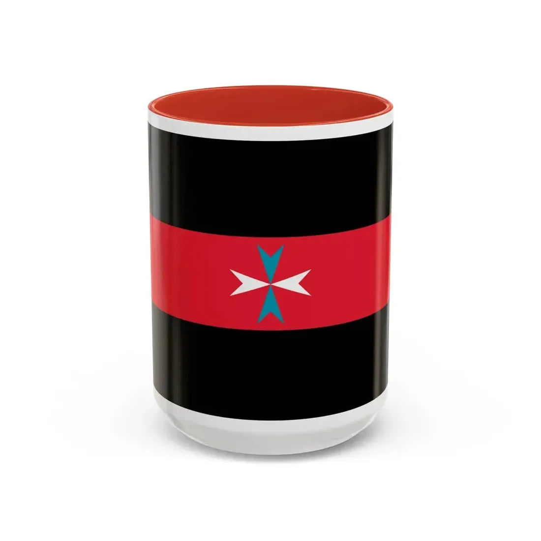 Flag of Tacuara Nationalist Movement - Accent Coffee Mug 15oz Red - Go Mug Yourself