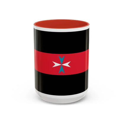 Flag of Tacuara Nationalist Movement - Accent Coffee Mug 15oz Red - Go Mug Yourself