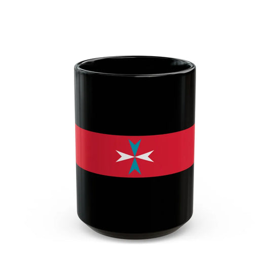 Flag of Tacuara Nationalist Movement - Black Coffee Mug-15oz-Go Mug Yourself