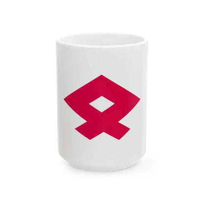 Flag of Tadotsu Kagawa (Japan) White Coffee Mug 15oz - Go Mug Yourself