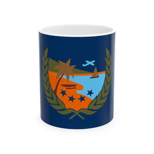 Flag of Tafunsak Kosrae FM (Micronesia) White Coffee Mug 11oz - Go Mug Yourself