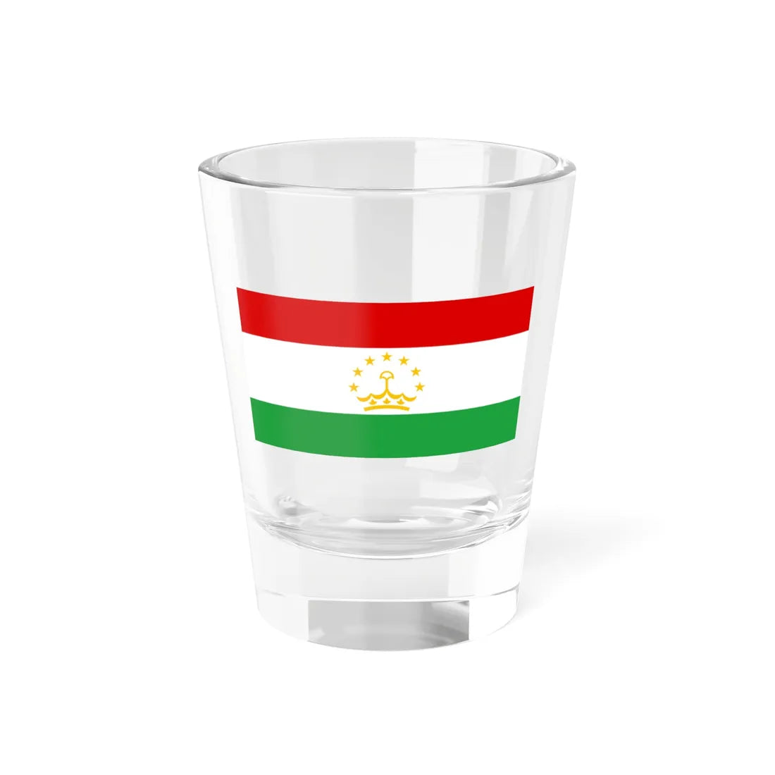 Flag of Tajikistan Iranian flag colors (Tajikistan) Shot Glass 1.5oz 1.5oz - Go Mug Yourself