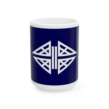 Flag of Tajiri Osaka (Japan) White Coffee Mug 15oz - Go Mug Yourself