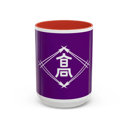 Flag of Takamatsu Kagawa Japan - Accent Coffee Mug 15oz Red - Go Mug Yourself