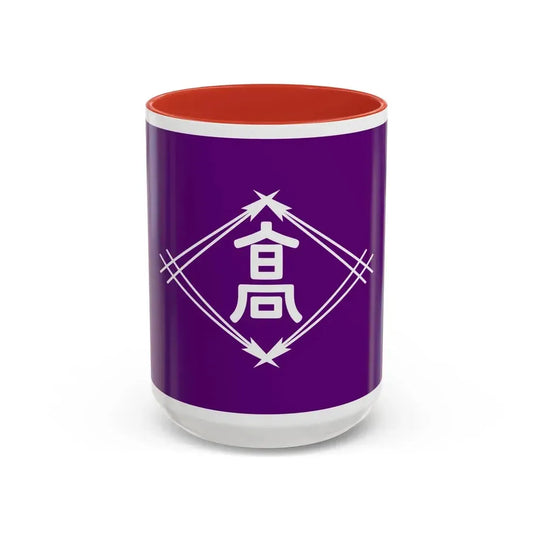 Flag of Takamatsu Kagawa Japan - Accent Coffee Mug 15oz Red - Go Mug Yourself