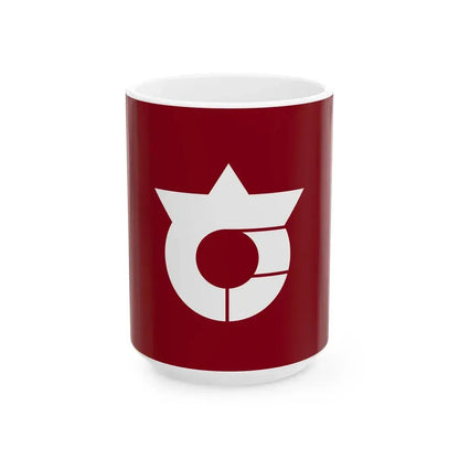 Flag of Takamori Nagano (Japan) White Coffee Mug 15oz - Go Mug Yourself