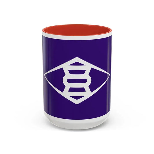 Flag of Takasaki Gunma Japan - Accent Coffee Mug 15oz Red - Go Mug Yourself