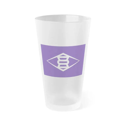 Flag of Takasaki Gunma Japan - Frosted Pint Glass 16oz 16oz Frosted - Go Mug Yourself