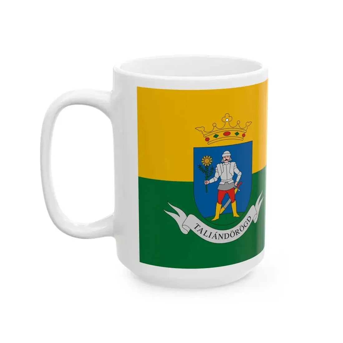 Flag of Taliandorogd (Hungary) White Coffee Mug - Go Mug Yourself