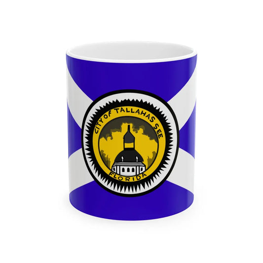 Flag of Tallahassee Florida Waltson Flag used 1955-1986 (United States) White Coffee Mug 11oz - Go Mug Yourself