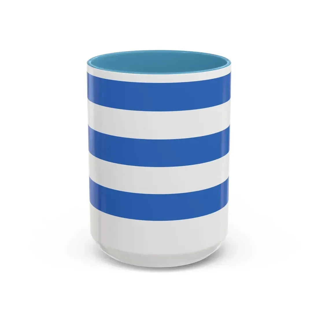 Flag of Tallinn Estonia - Accent Coffee Mug 15oz Light Blue - Go Mug Yourself