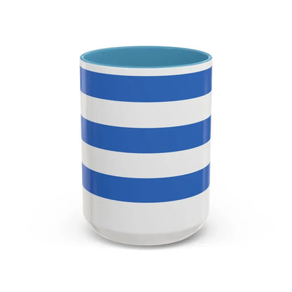 Flag of Tallinn Estonia - Accent Coffee Mug 15oz Light Blue - Go Mug Yourself