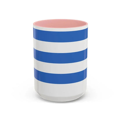 Flag of Tallinn Estonia - Accent Coffee Mug 15oz Pink - Go Mug Yourself