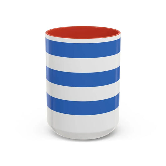 Flag of Tallinn Estonia - Accent Coffee Mug 15oz Red - Go Mug Yourself