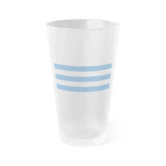 Flag of Tallinn Estonia - Frosted Pint Glass 16oz 16oz Frosted - Go Mug Yourself