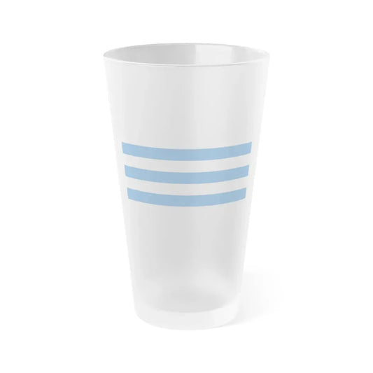 Flag of Tallinn Estonia - Frosted Pint Glass 16oz 16oz Frosted - Go Mug Yourself